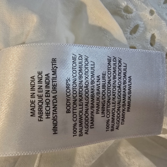 Polo Ralph Lauren Girls' Eyelet Ruffle Gingham Cotton Madras Dress Size 16 - Picture 8 of 8